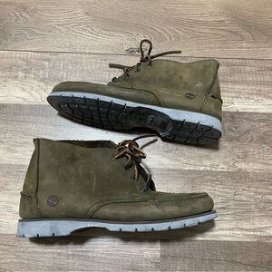 Timberland Khaki Lace-Up Ankle Booties